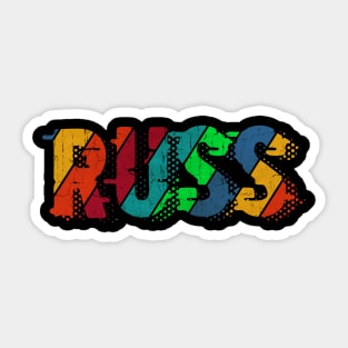 vintage color Russ Sticker